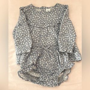 Carters Floral Blue Ditsy Dress with Bloomers 9 Months